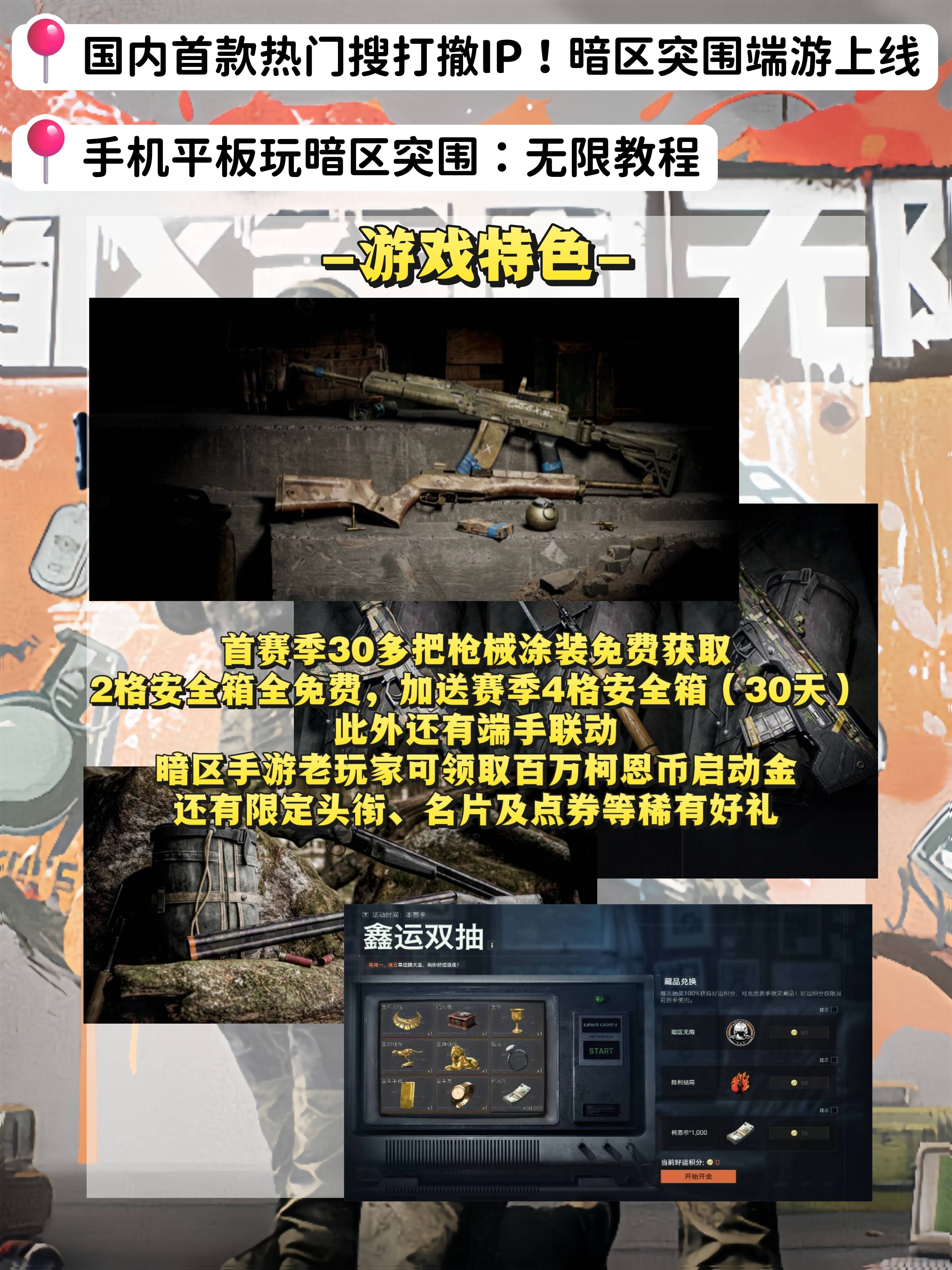 突围端游上线 手机平板玩暗区突围：无限教程开元棋牌app国内首款热门搜打撤IP！暗区(图2)